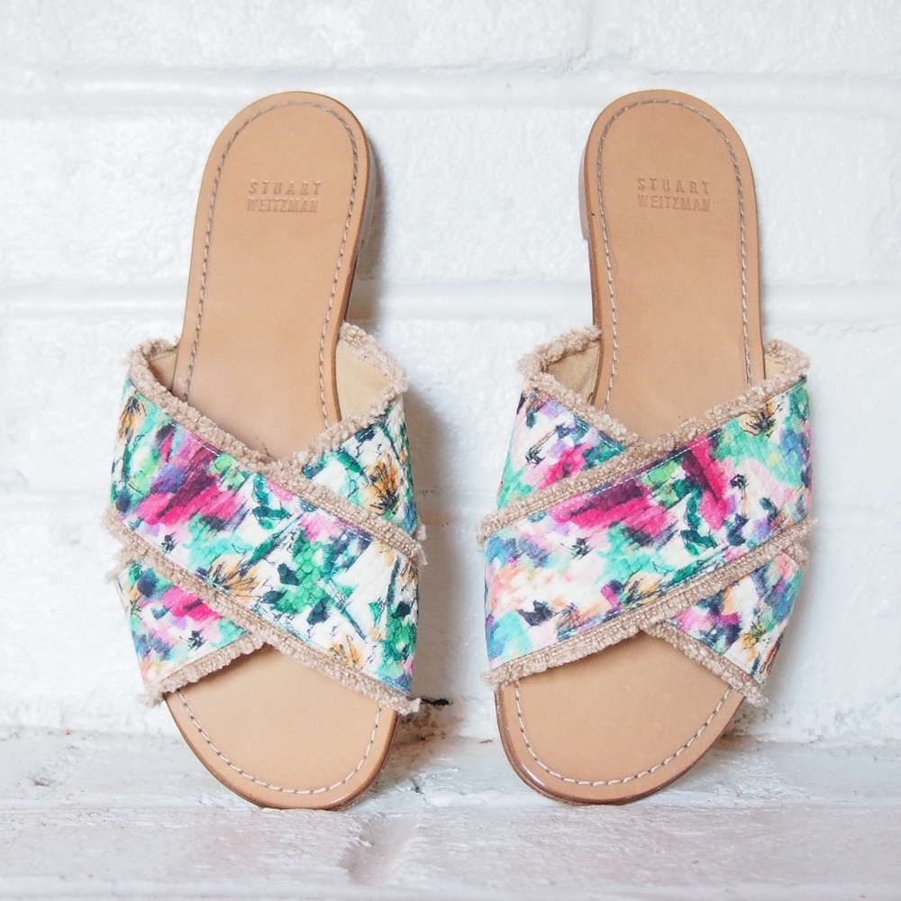 Stuart Weitzman Byway Crisscross Sandals SZ 8.5